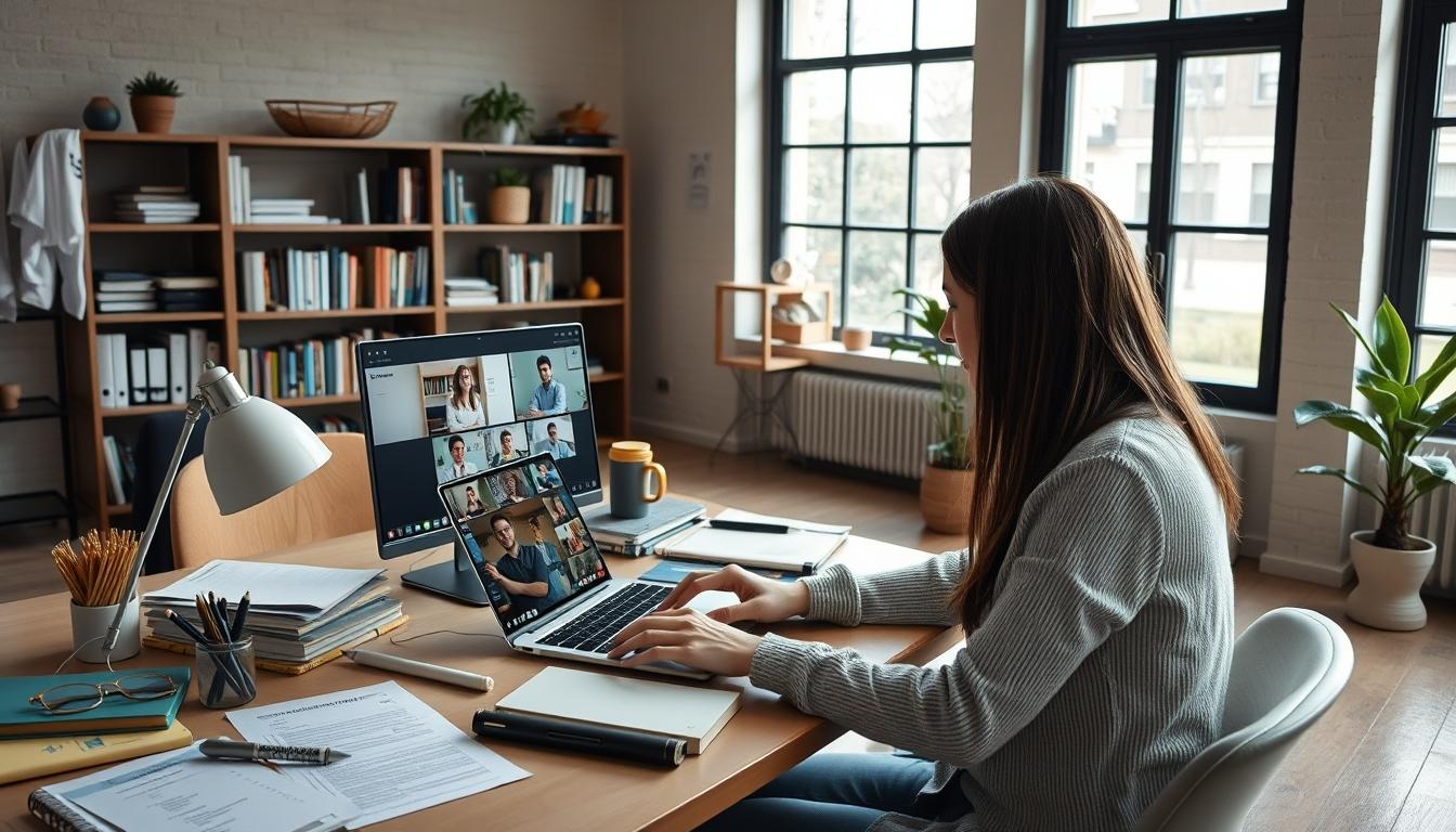 Structured study materials and learning resources on a desk